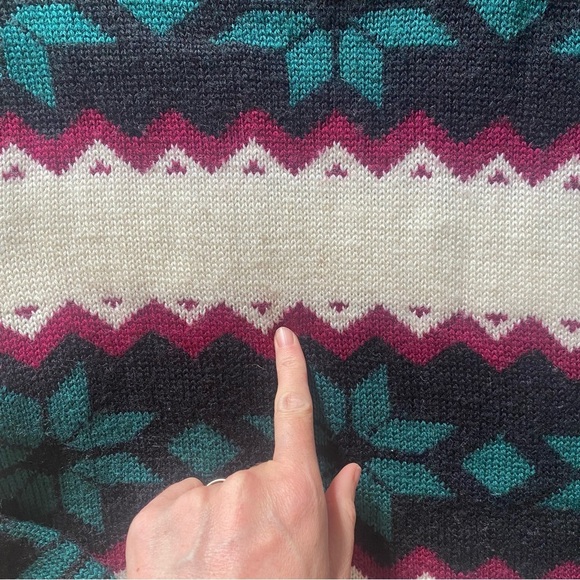 Cambridge Classics Shetland Wool Sweater Mens M Teal Pullover Vintage - Picture 2 of 5